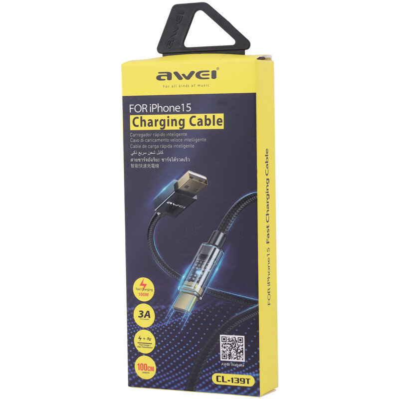 کابل تایپ سی فست شارژ 100 وات اوی CL-139T طول 1 متر