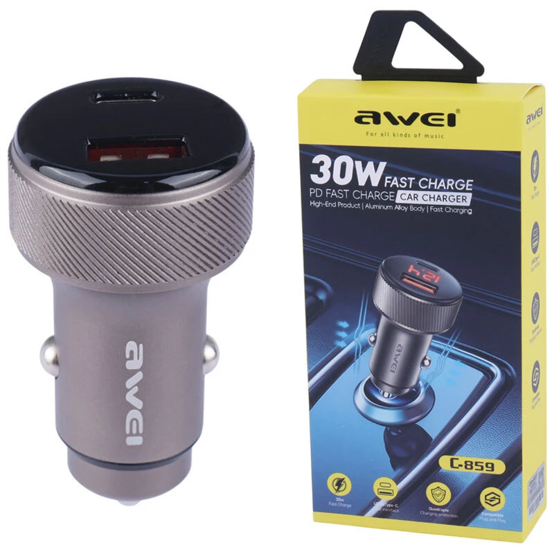 شارژر فندکی 30 وات اوی C-859