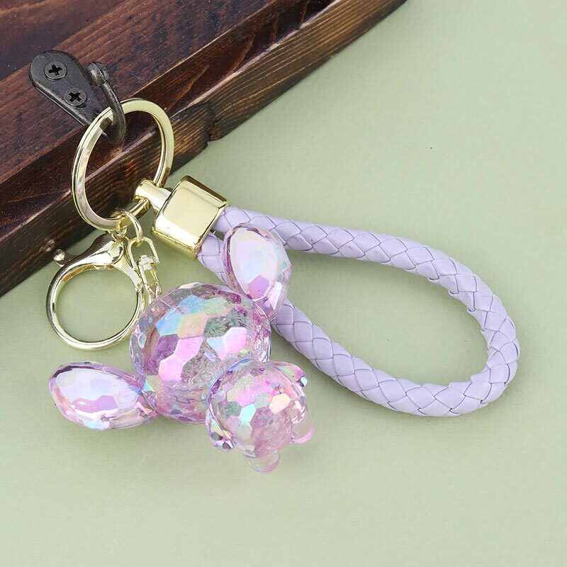 جاکلیدی هولوگرامی نگین دار طرح استیچ + بند آویز