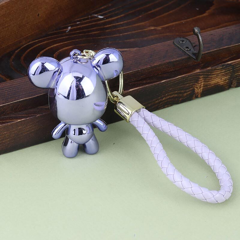 جاکلیدی هولوگرامی نگین دار طرح خرس + بند آویز کد 2