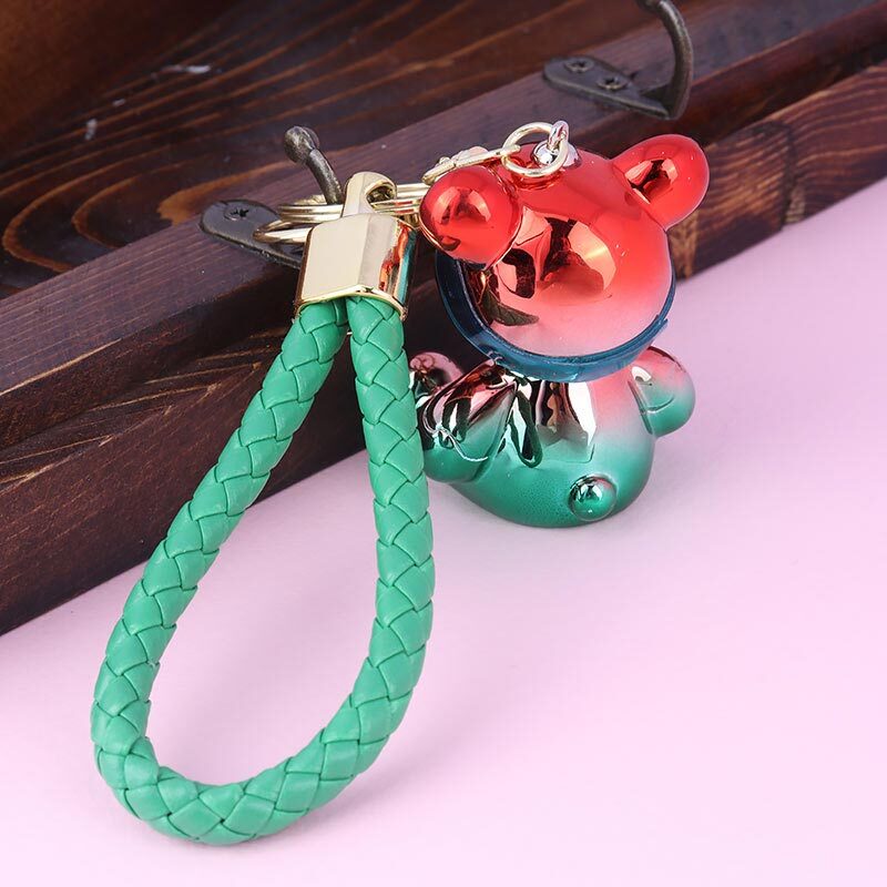 جاکلیدی هولوگرامی نگین دار طرح خرس + بند آویز کد 3