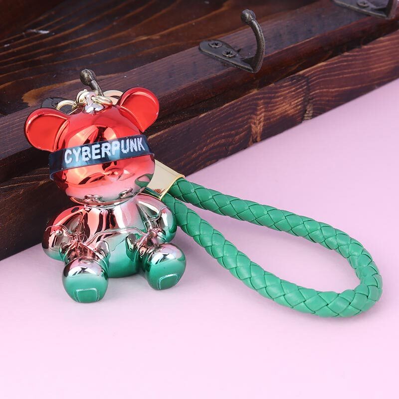 جاکلیدی هولوگرامی نگین دار طرح خرس + بند آویز کد 3