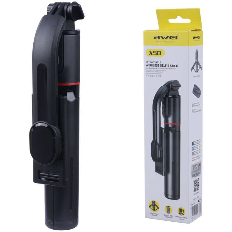 سه پایه و مونوپاد بلوتوثی Awei X50