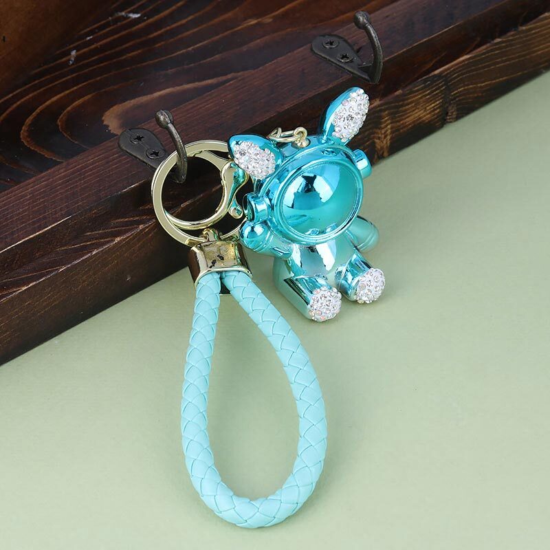 جاکلیدی هولوگرامی نگین دار طرح فضانورد + بند آویز