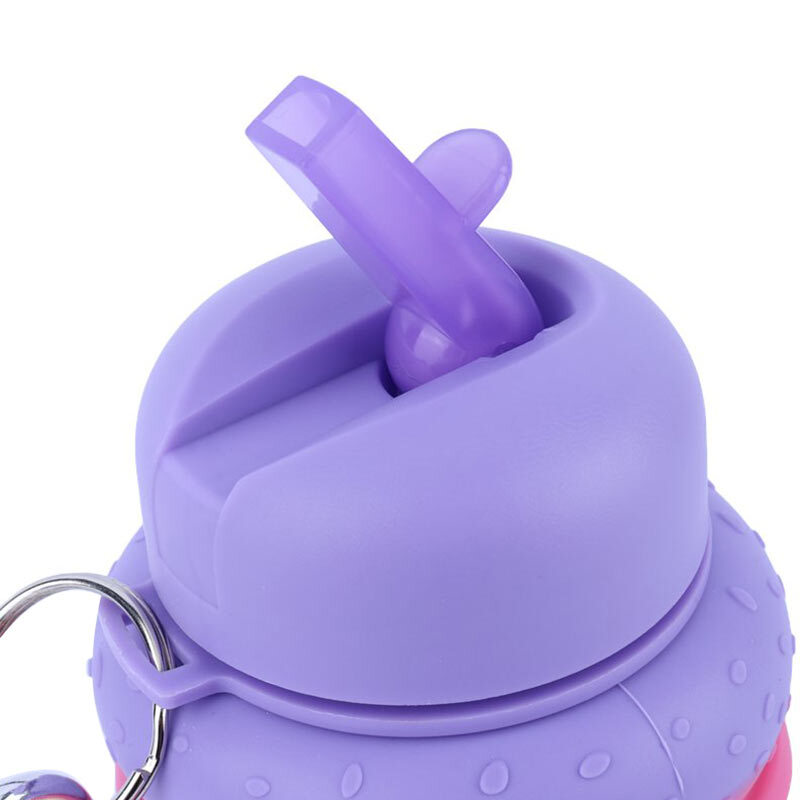 قمقمه 600 سی سی سیلیکونی طرح همبرگر پاستلی KU02