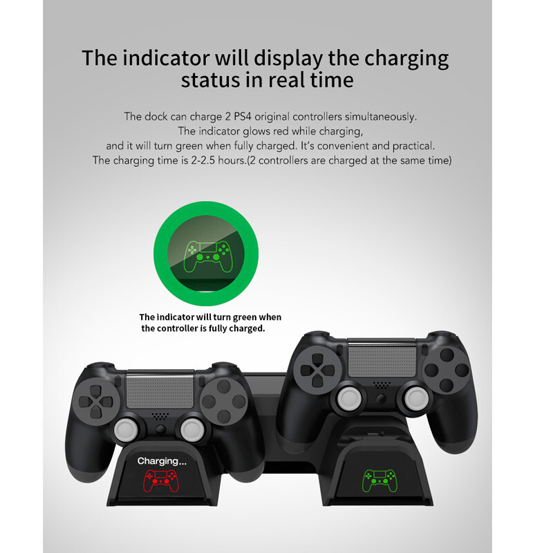 پایه نگهدارنده و شارژر دسته بازی PS4 Slim / Pro دابی TP4-882C