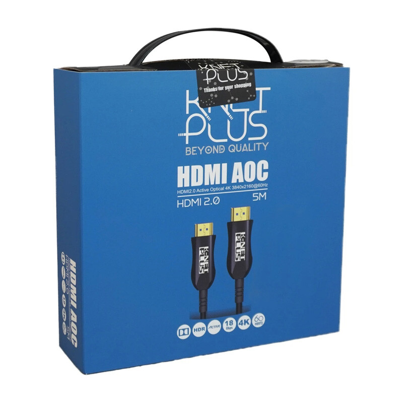 کابل HDMI 4K فیبر نوری کی نت پلاس KP-A140 طول 5 متر