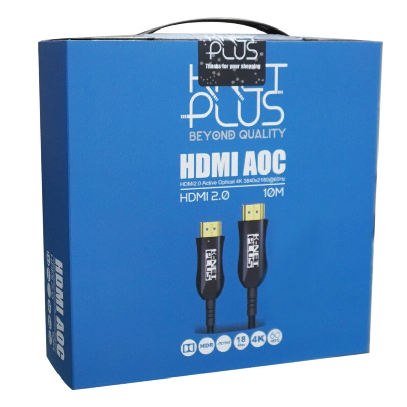 کابل HDMI 4K فیبر نوری کی نت پلاس KP-A141 طول 10 متر