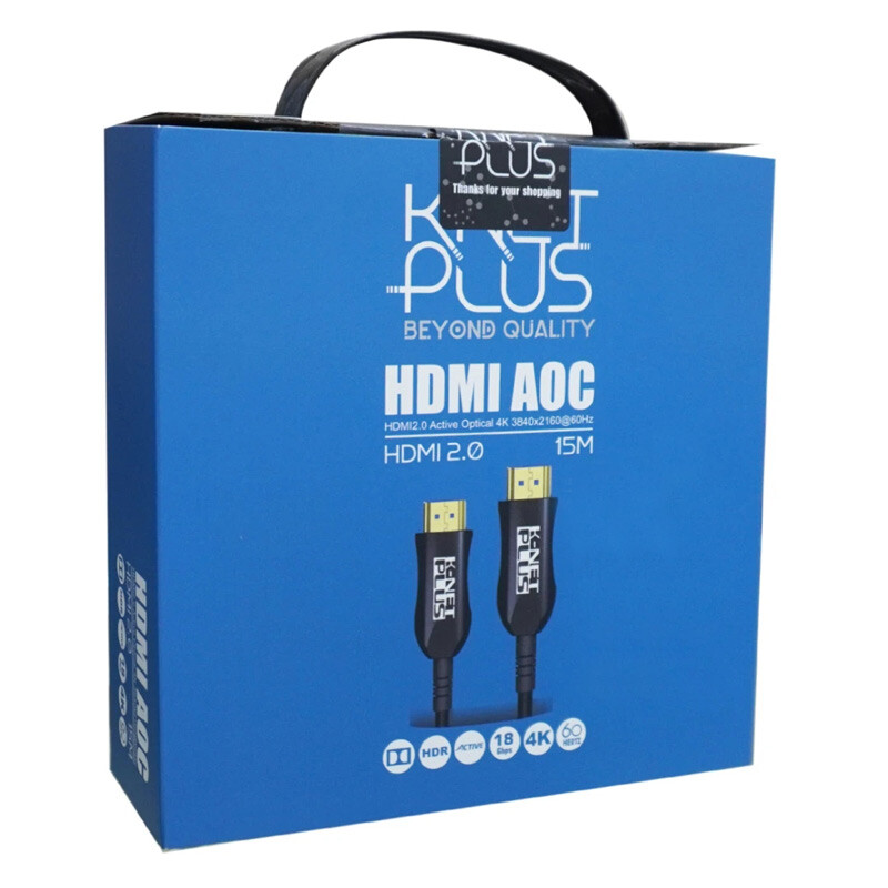 کابل HDMI 4K فیبر نوری کی نت پلاس KP-A142 طول 15 متر