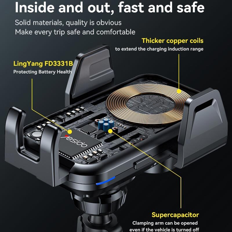 هولدر و شارژر وایرلس 15 وات یسیدو C312