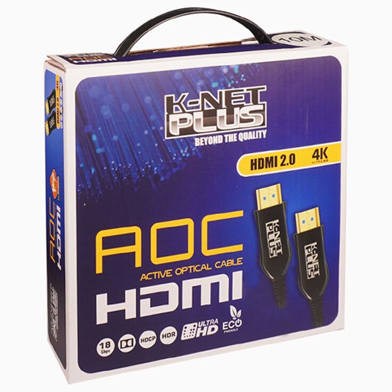 کابل HDMI 4K فیبر نوری کی نت پلاس KP-A144 طول 25 متر