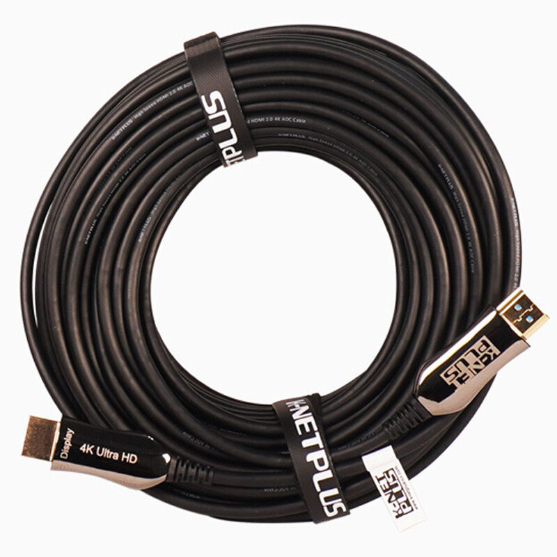 کابل HDMI 4K فیبر نوری کی نت پلاس KP-A144 طول 25 متر
