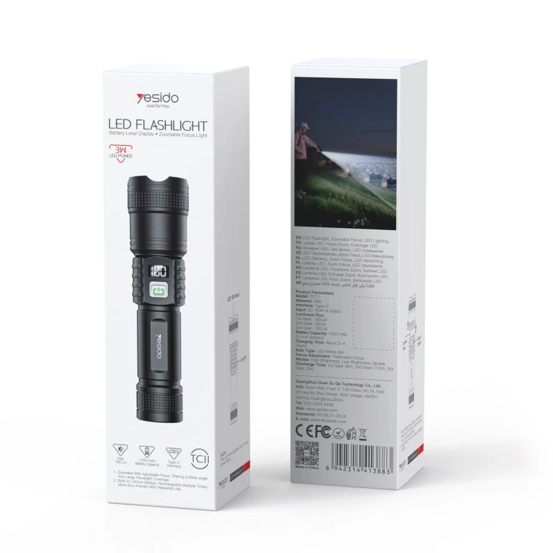چراغ قوه شارژی Yesido TC11