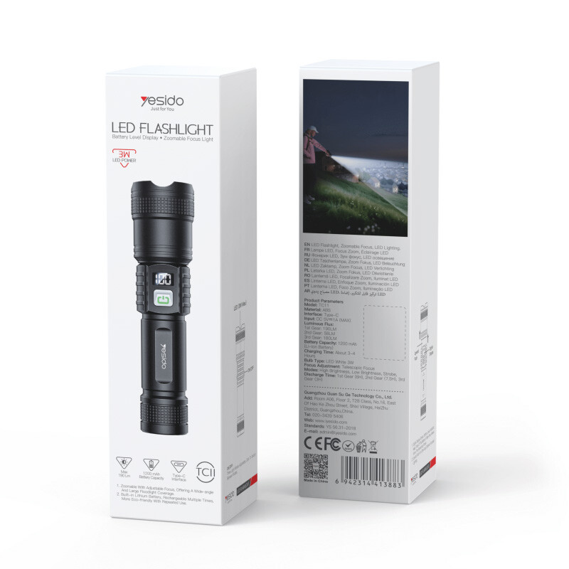 چراغ قوه شارژی Yesido TC11