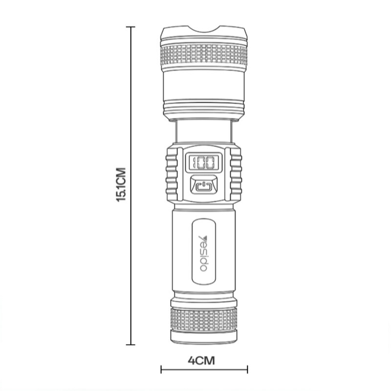 چراغ قوه شارژی Yesido TC11
