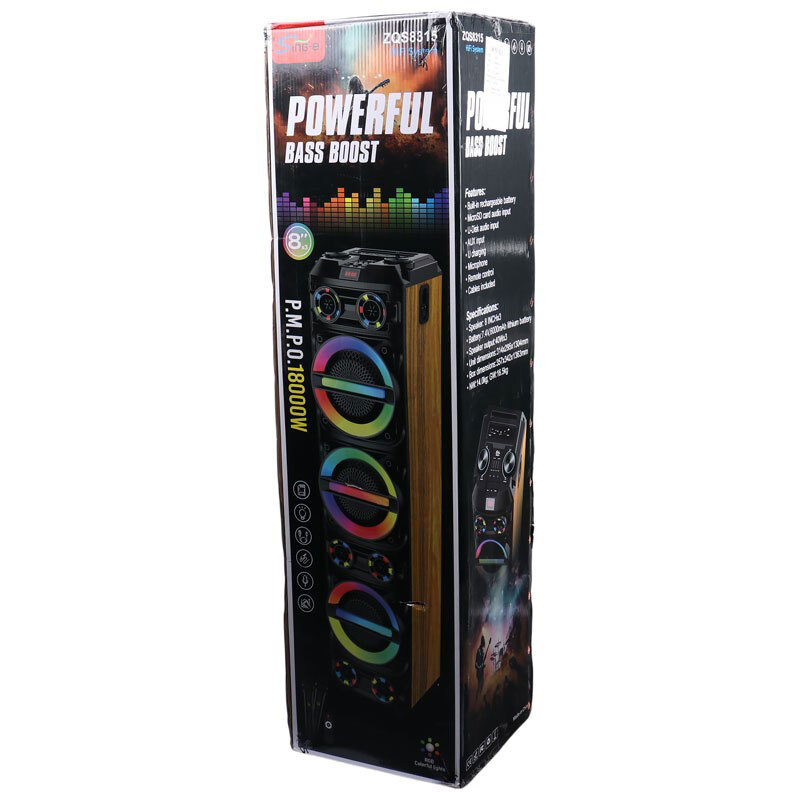 سپیکر چمدانی بلوتوثی سینگ ای ZQS8315 + میکروفون و ریموت کنترل تعمیری