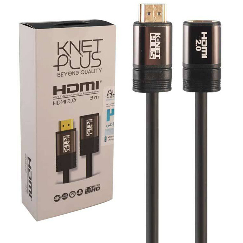 کابل افزایش طول Knet Plus KP-A122 HDMI 4K 3m