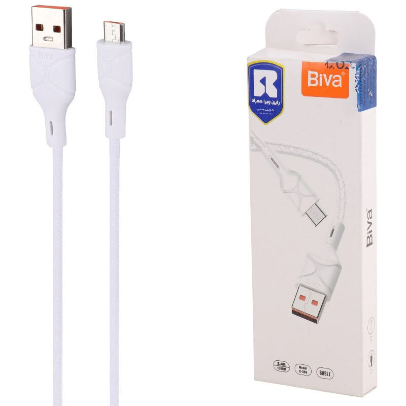کابل میکرو یو اس بی فست شارژ 2.4 آمپر بیوا C-06V طول 1 متر