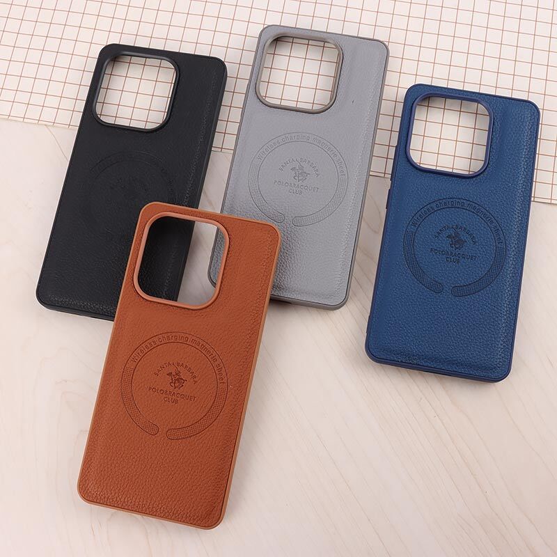 قاب چرمی Polo & Racquet Club شیائومی Redmi Note 14 طرح مگ سیف