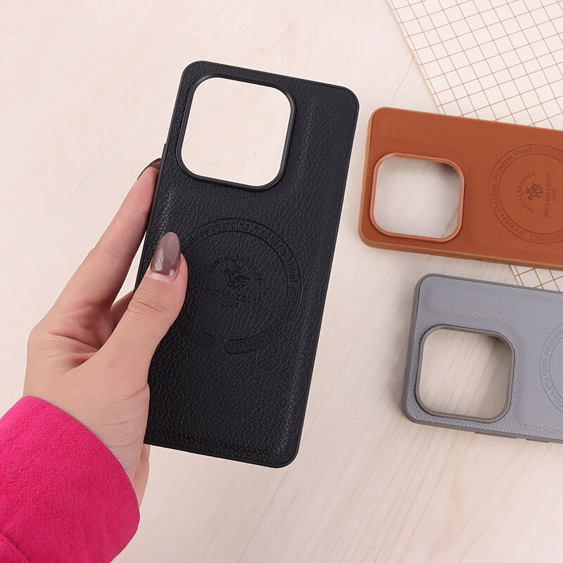 قاب چرمی Polo & Racquet Club شیائومی Redmi Note 14 طرح مگ سیف