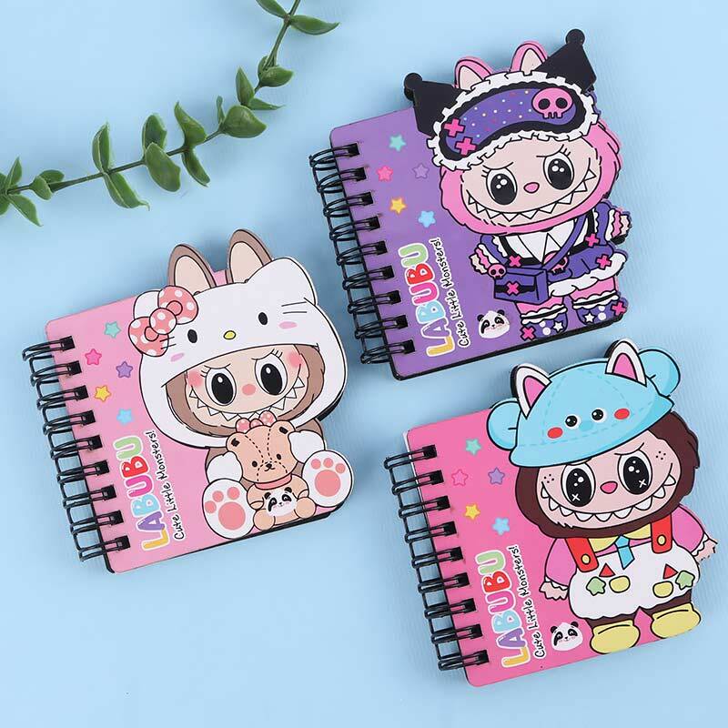 دفترچه یادداشت 45 برگ طرح لبوبو بغل بازشو