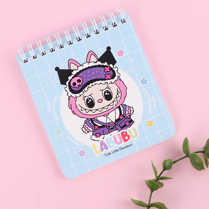 دفترچه یادداشت 42 برگ حاشیه دار پارسام طرح لبوبو و کرومی بالا بازشو