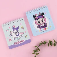 دفترچه یادداشت 42 برگ حاشیه دار پارسام طرح لبوبو و کرومی بالا بازشو