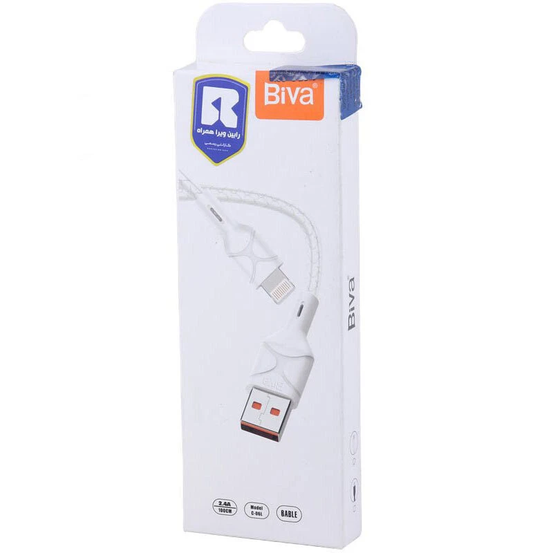 کابل لایتنینگ فست شارژ 2.4 آمپر بیوا C-06L طول 1 متر