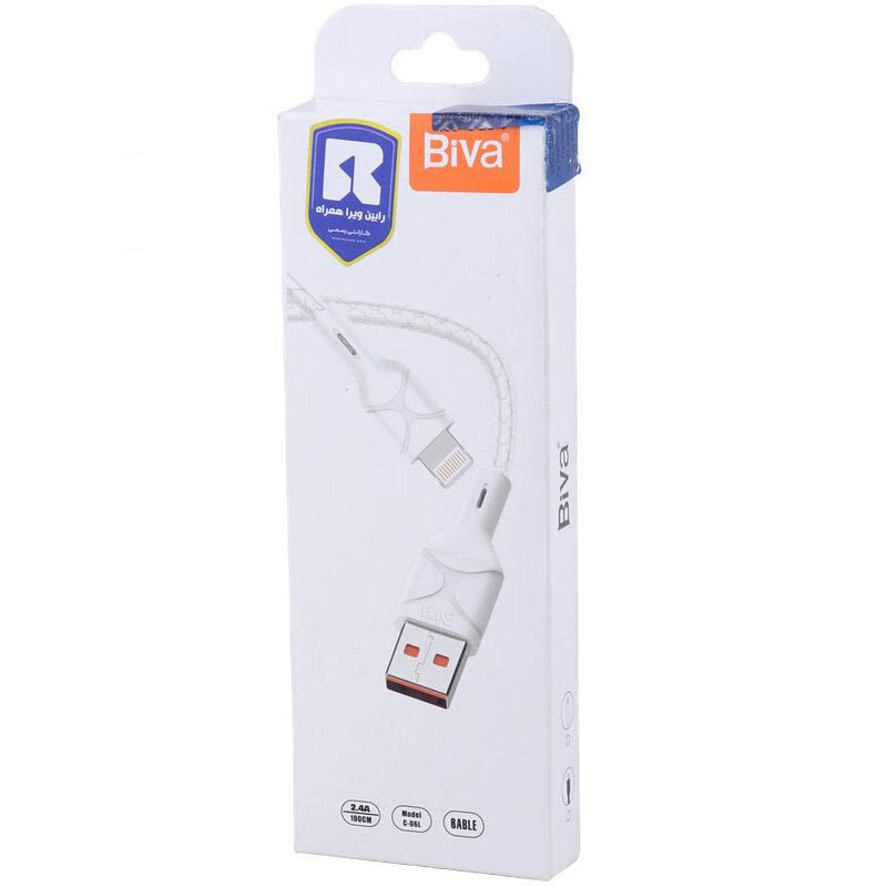 کابل لایتنینگ فست شارژ 2.4 آمپر بیوا C-06L طول 1 متر