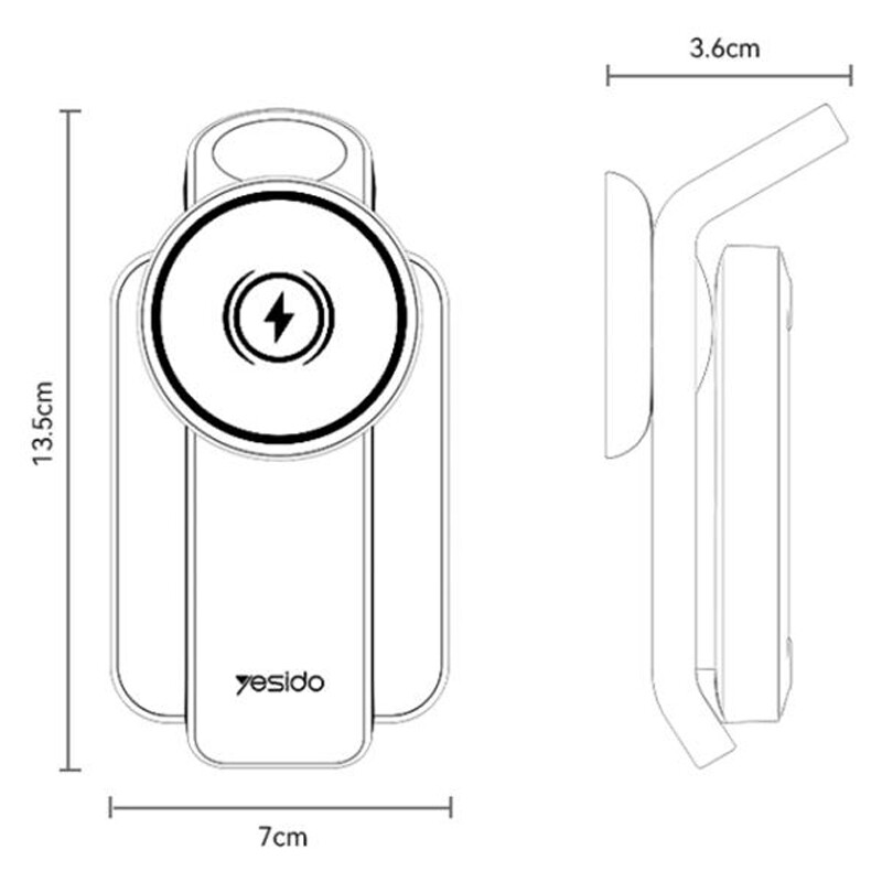 شارژر بی سیم فست شارژ و استند رومیزی Yesido DS26 15W