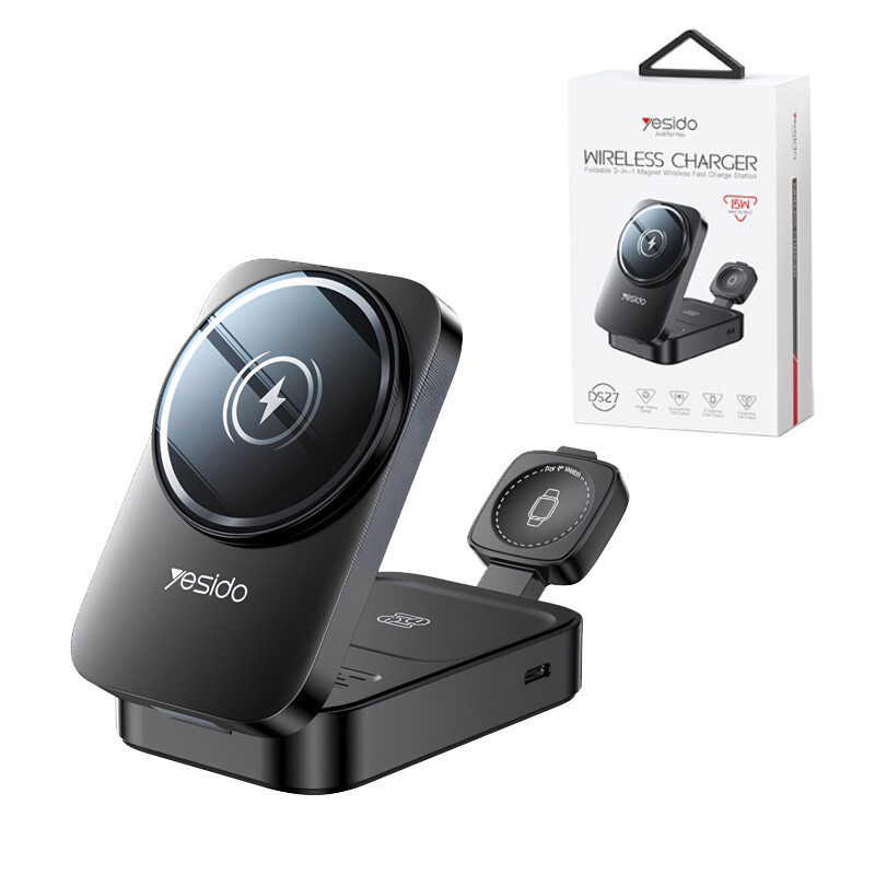 هولدر و شارژر وایرلس 15 وات یسیدو DS27