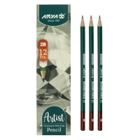 مداد طراحی آریا Arya Artist 3501 2B بسته 12 عددی