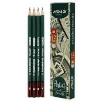 مداد طراحی آریا Arya Artist 3502 3B بسته 12 عددی