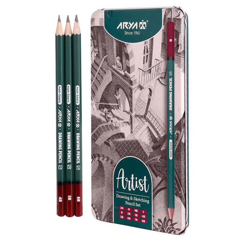 مداد طراحی آریا Arya Artist 3075 بسته 12 عددی