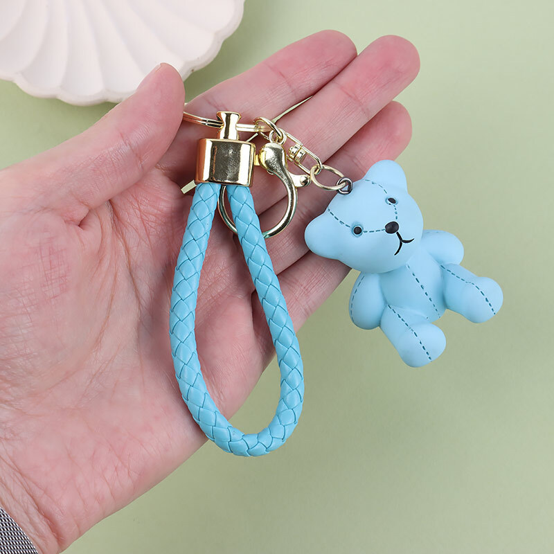 جاکلیدی سنگی طرح خرس تدی + بند آویز