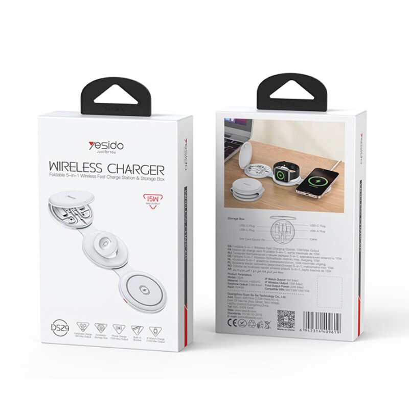 شارژر بی سیم اپل واچ و کیت کابل چند منظوره یسیدو DS29