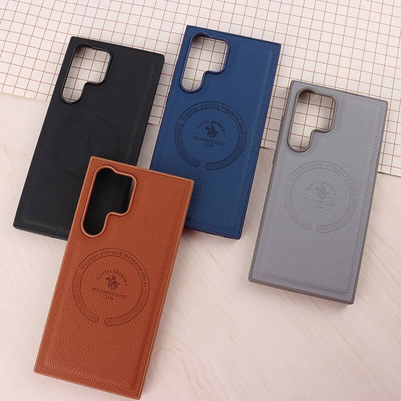 قاب چرمی Polo & Racquet Club سامسونگ Galaxy S23 Ultra طرح مگ سیف