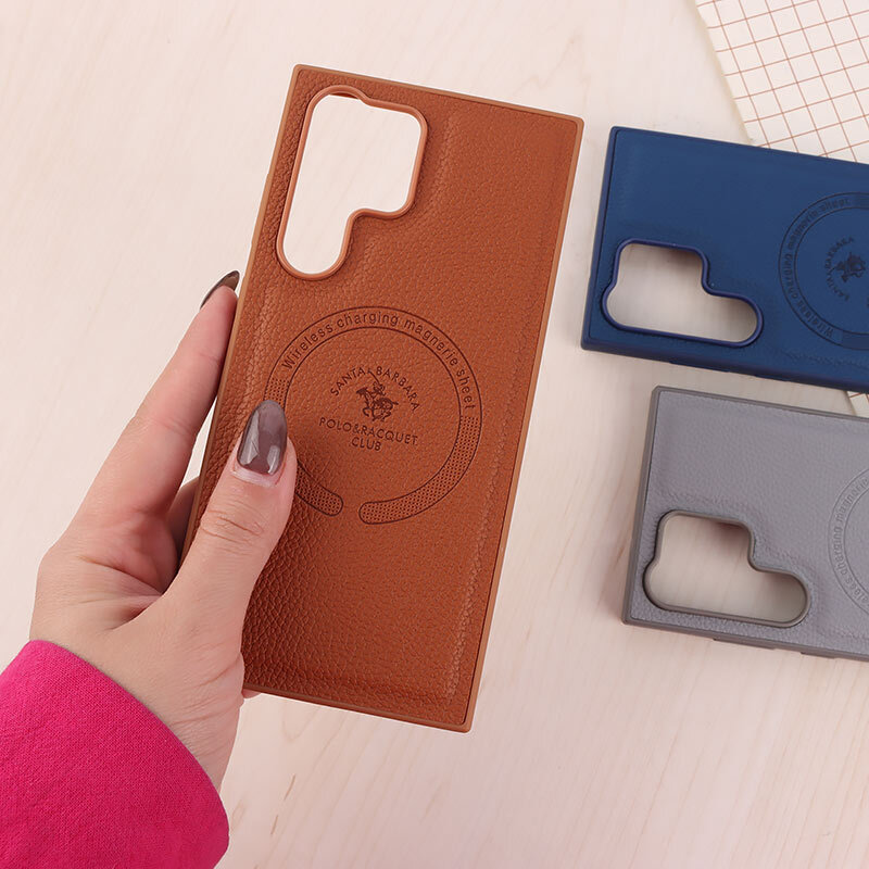 قاب چرمی Polo & Racquet Club سامسونگ Galaxy S23 Ultra طرح مگ سیف