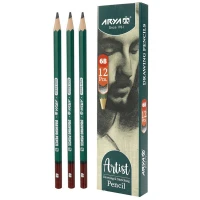 مداد طراحی آریا Arya Artist 3505 6B بسته 12 عددی