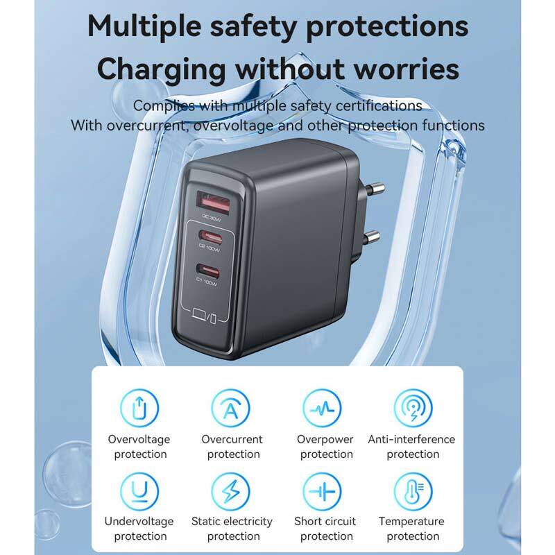 شارژر دیواری 100 وات یسیدو YC142 GaN QC PD