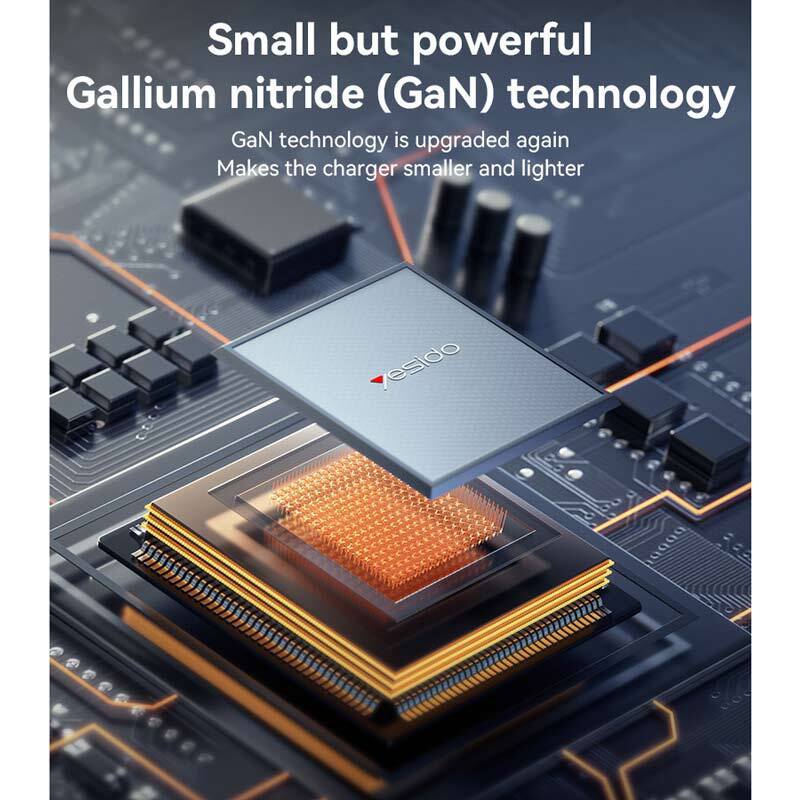 شارژر دیواری 100 وات یسیدو YC142 GaN QC PD