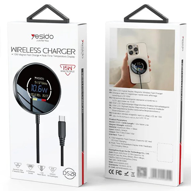 شارژر بی سیم فست شارژ Yesido DS28 15W