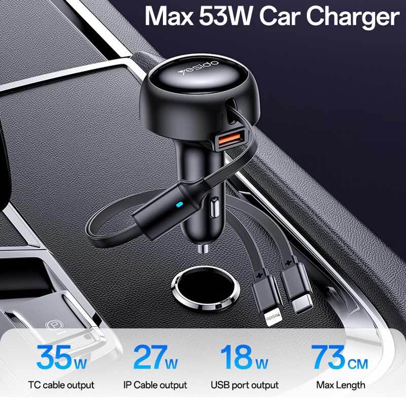 شارژر فندکی 35 وات یسیدو Y61