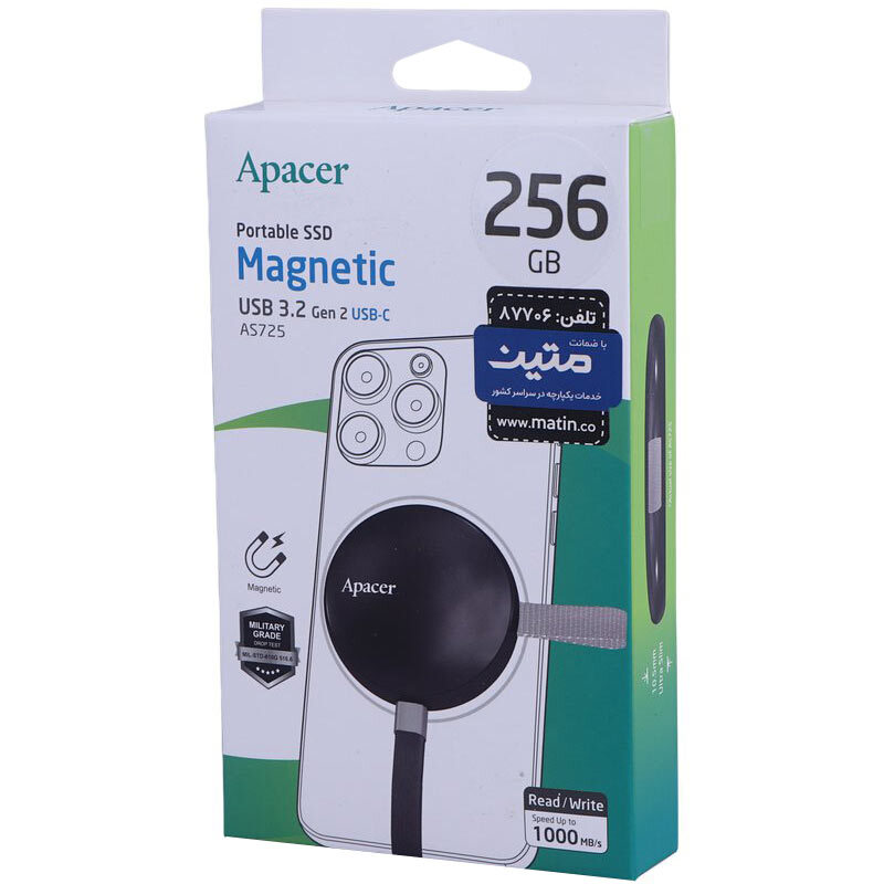 حافظه اکسترنال SSD اپیسر Apacer AS725 256GB