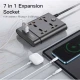 چند راهی 4 خانه یسیدو MC11 با کابل 2 متری + شارژر USB و Type-C