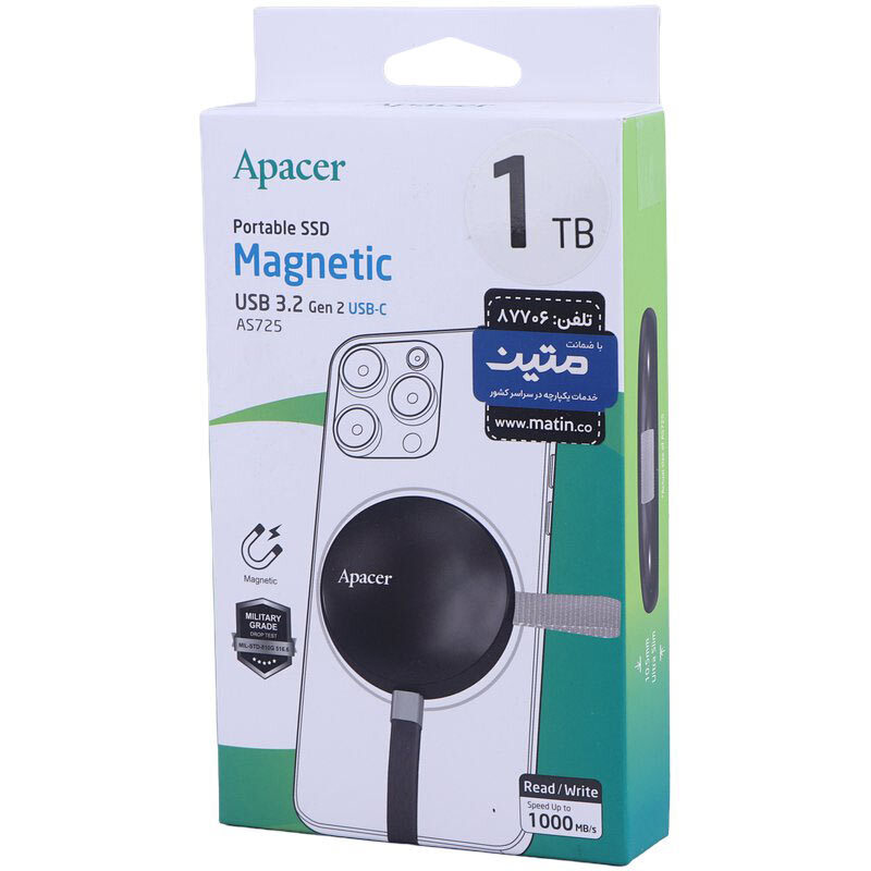 حافظه اکسترنال SSD اپیسر Apacer AS725 1TB