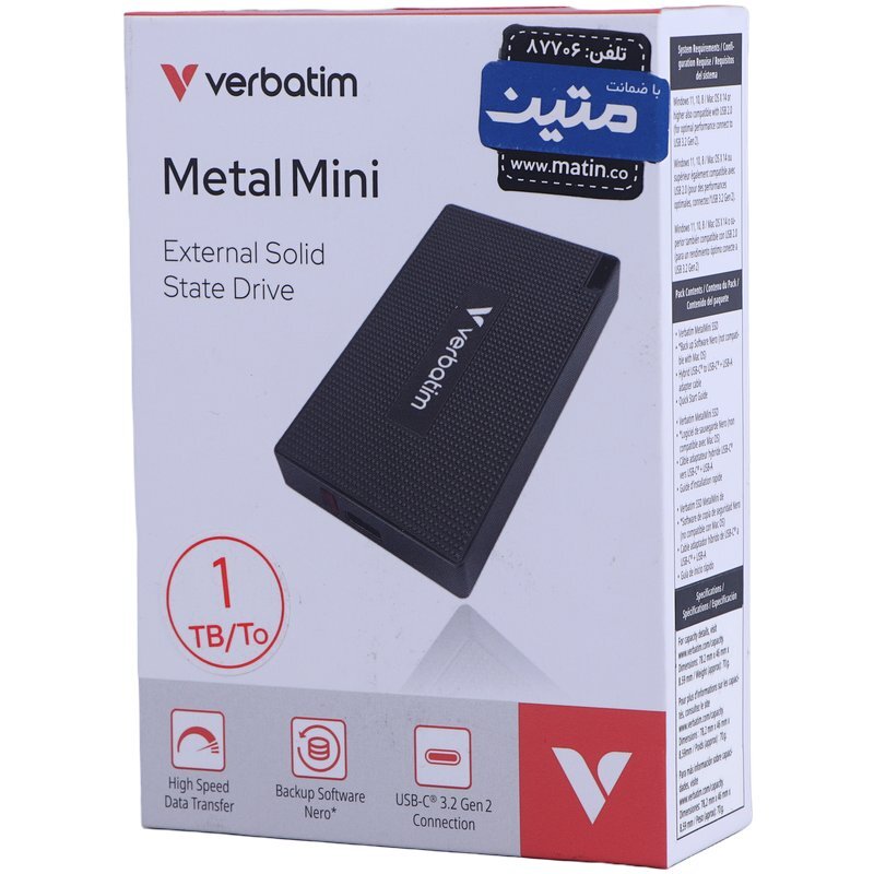حافظه اکسترنال SSD ورباتیم Verbatim Metal Mini 1TB