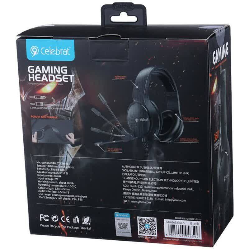 هدست گیمینگ سیم دار Celebrat GM-5