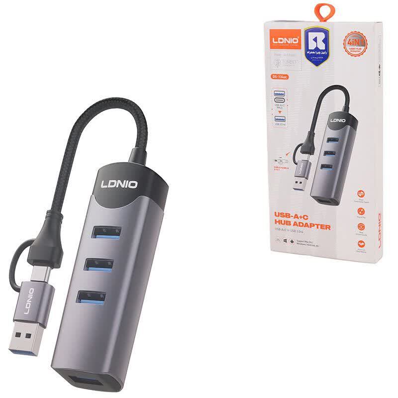 هاب 4 پورت Type-C /USB الدینیو DS-134UC
