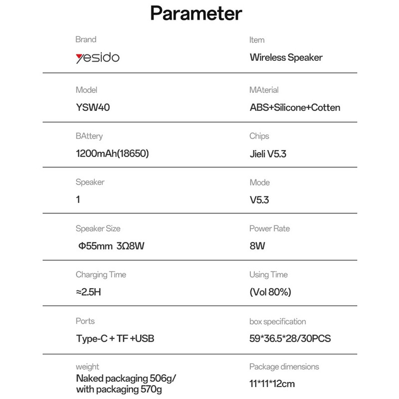 اسپیکر بلوتوثی یسیدو YSW40